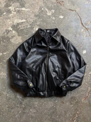 Authentic BALZEC Black Leather Jacket